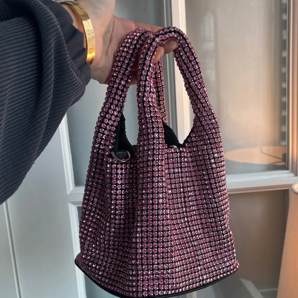 Pink Rhinestone Women's Bag - Picture 8 of 11